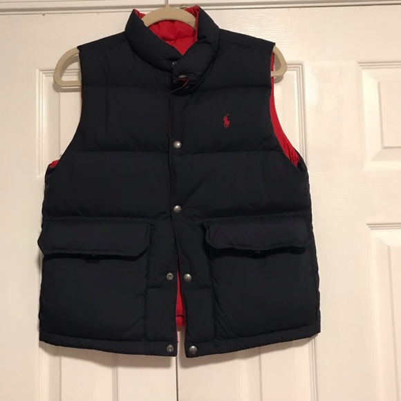 Polo Ralph Lauren reversable vest size M 10/12 Navy/red new without tag - Picture 1 of 10